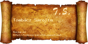 Tombácz Sarolta névjegykártya