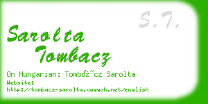 sarolta tombacz business card